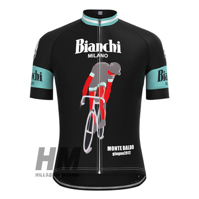 Bianchi Milano Retro Jersey Short Sleeve Black