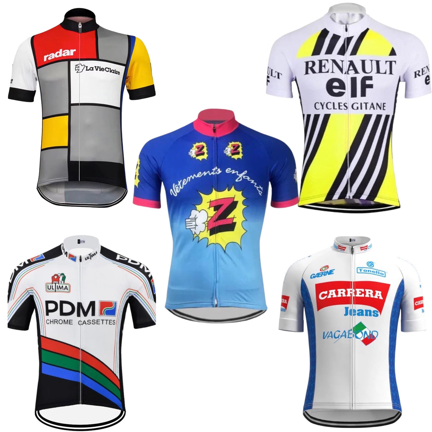 x5 1980s Short Sleeve Jersey Set