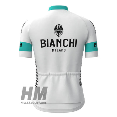 Bianchi Milano Retro Jersey Short Sleeve White