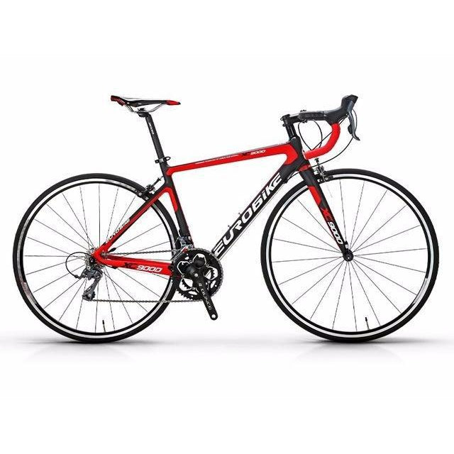700C Full Carbon Road Bike Black RED/ Alu Wheels