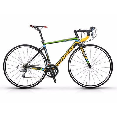 700C Full Carbon Road Bike Black Yellow/ Alu Wheels