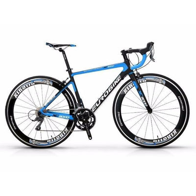 700C Full Carbon Road Bike Blue/ Carbon Wheels