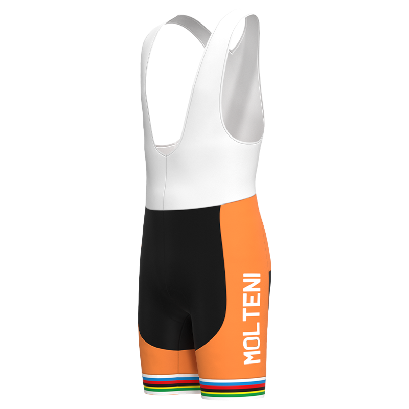 MOLTENI ORANGE Retro Bib Shorts