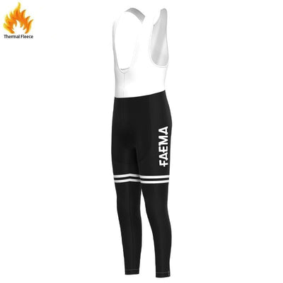 FLEECE Thermal Bib Pants FAEMA Black