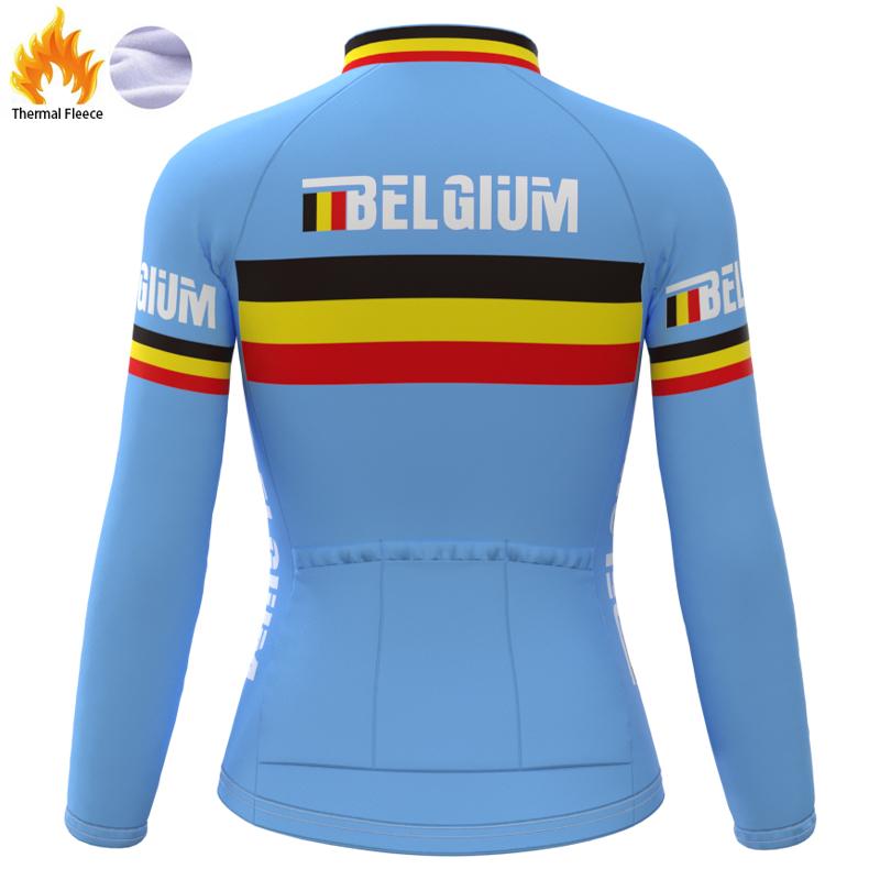 Jerseys - Ladies FLEECE Lined Evening Long Sleeve Jersey Belgium