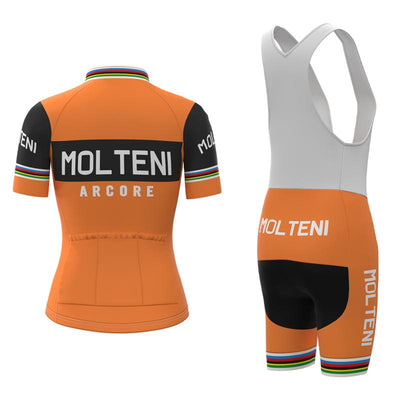 Ladies Molteni Orange Retro Top & Bib Set