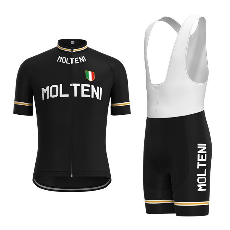 Molteni Black Retro Top & Bib Set