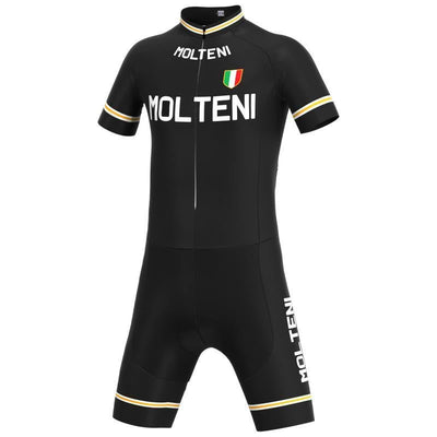 Molteni Black Retro Top & Bib Set