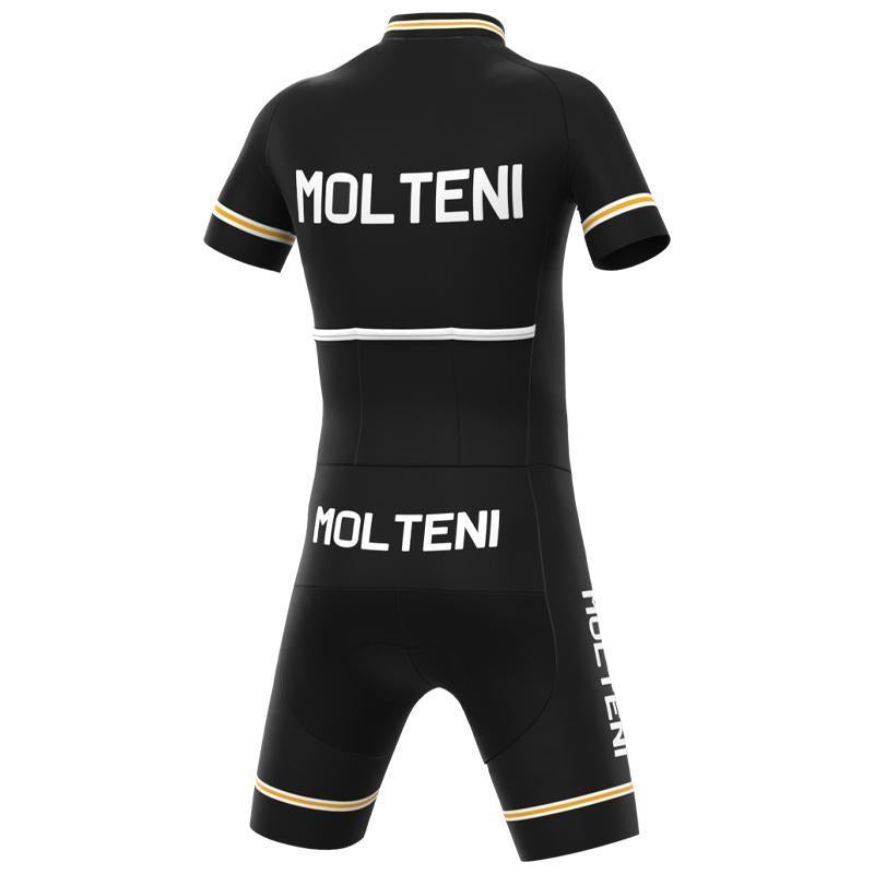 Molteni Black Retro Top & Bib Set