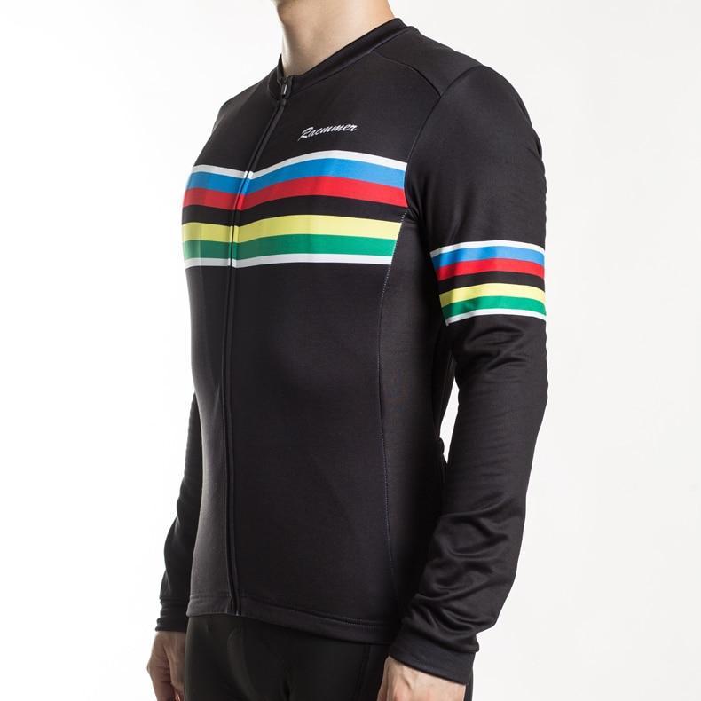 Rainbow Long Sleeve FLEECE Jersey Black