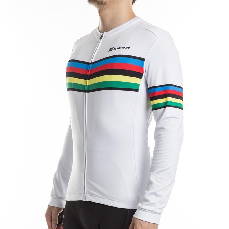 Rainbow Long Sleeve FLEECE Jersey White