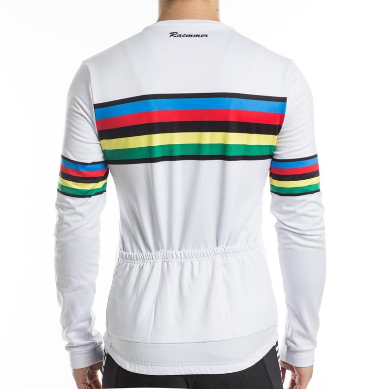 Rainbow Long Sleeve FLEECE Jersey White