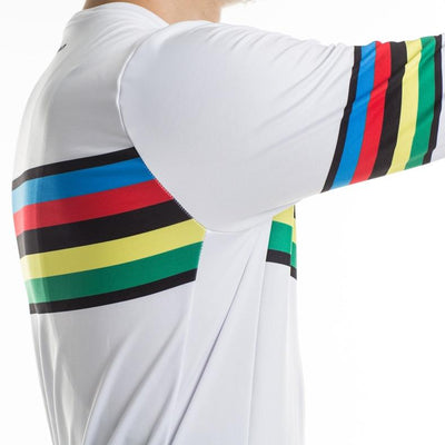 Rainbow Long Sleeve FLEECE Jersey White