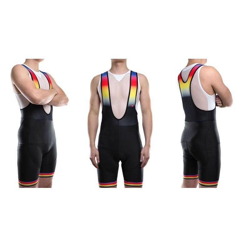 Striped Bib Shorts Rainbow