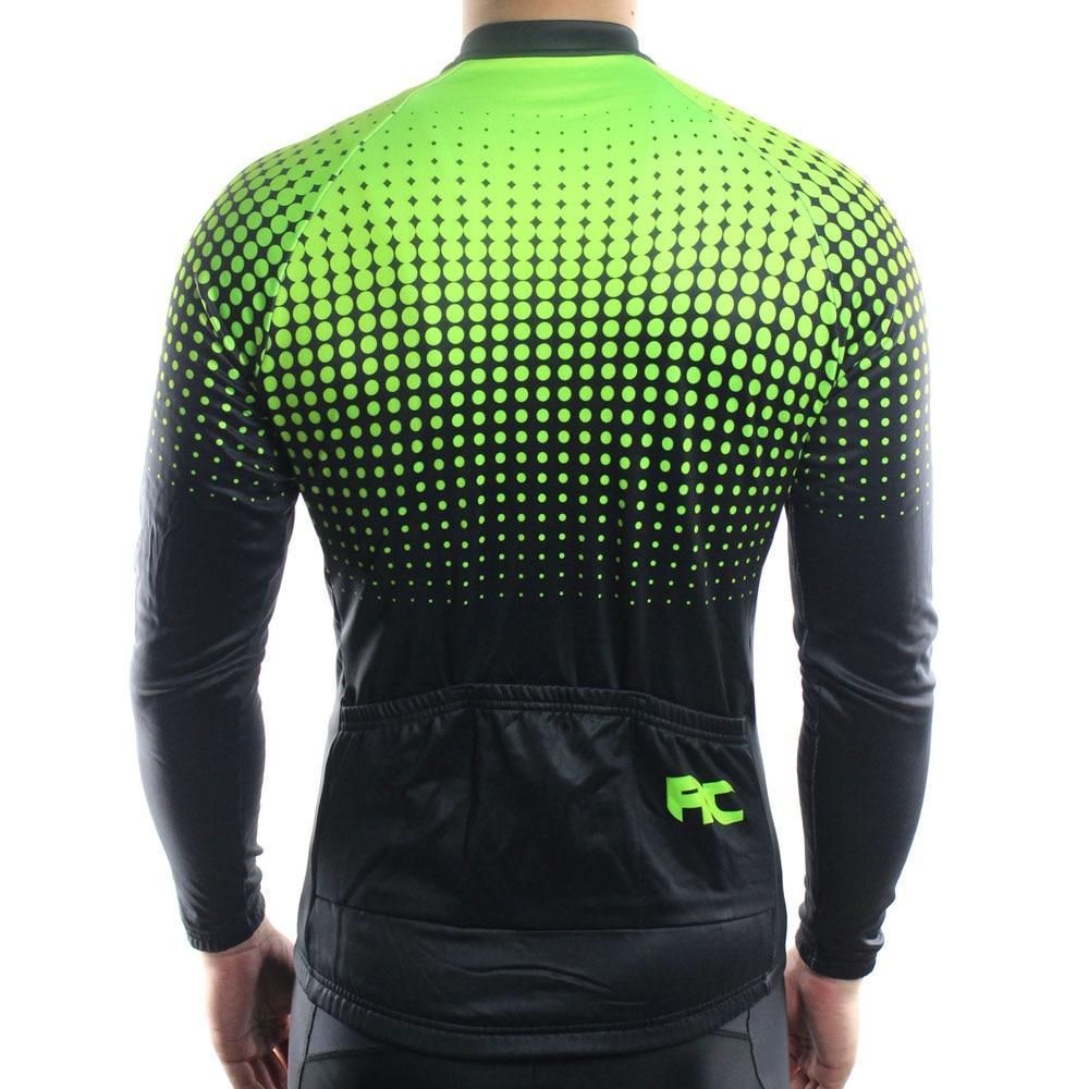 Gradient Long Sleeve FLEECE Jersey Green