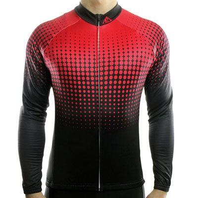 Gradient Long Sleeve FLEECE Jersey Red