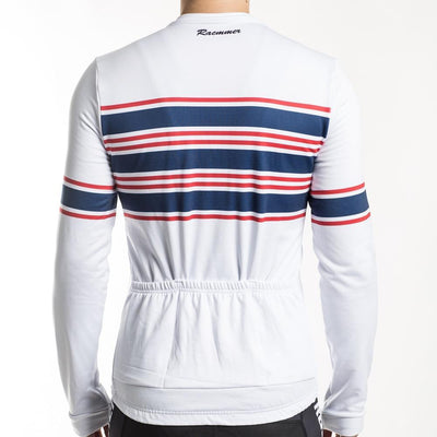 Pro Team Long Sleeve FLEECE Jersey White