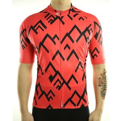Mountains Short Sleeve Jersey Red Black