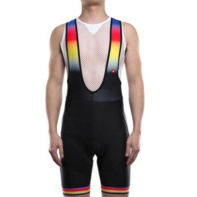 Striped Bib Shorts Rainbow