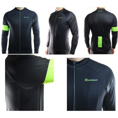 Armband Long Sleeve FLEECE Jersey Black Green