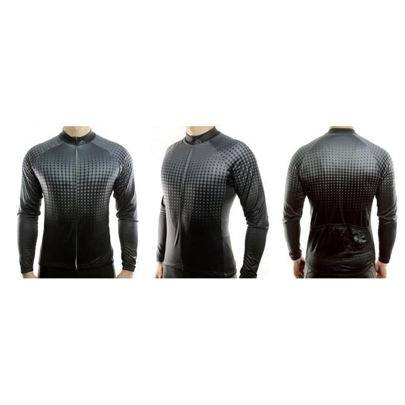 Gradient Long Sleeve FLEECE Jersey Black