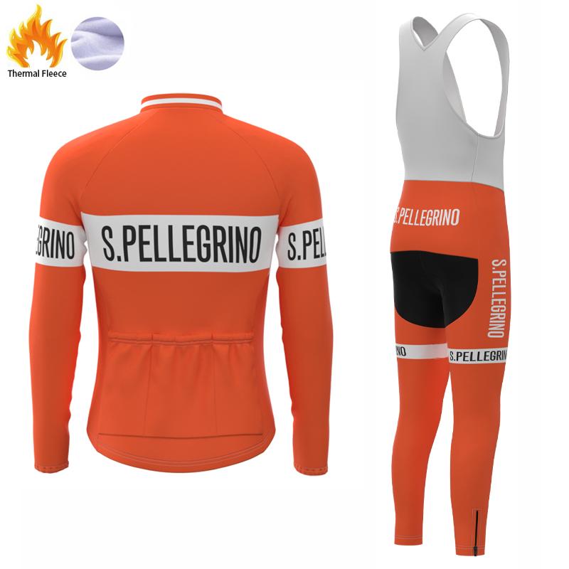 San Pel Orange FLEECE Retro Top & Bib Set